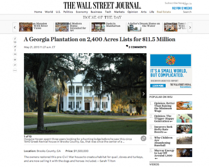 Wall Street Journal Mansion - May 21, 2015