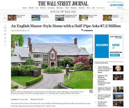 Wall Street Journal Mansion  - July 16, 2015