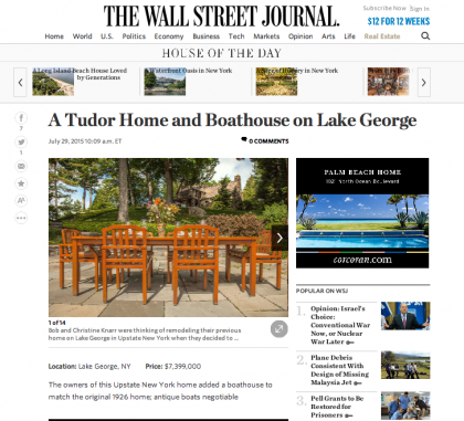 Wall Street Journal Mansion  - July 29, 2015