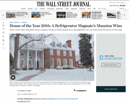 Wall Street Journal Mansion  - January 14, 2016