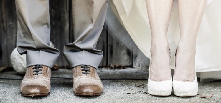 Feet of Wedding Couple